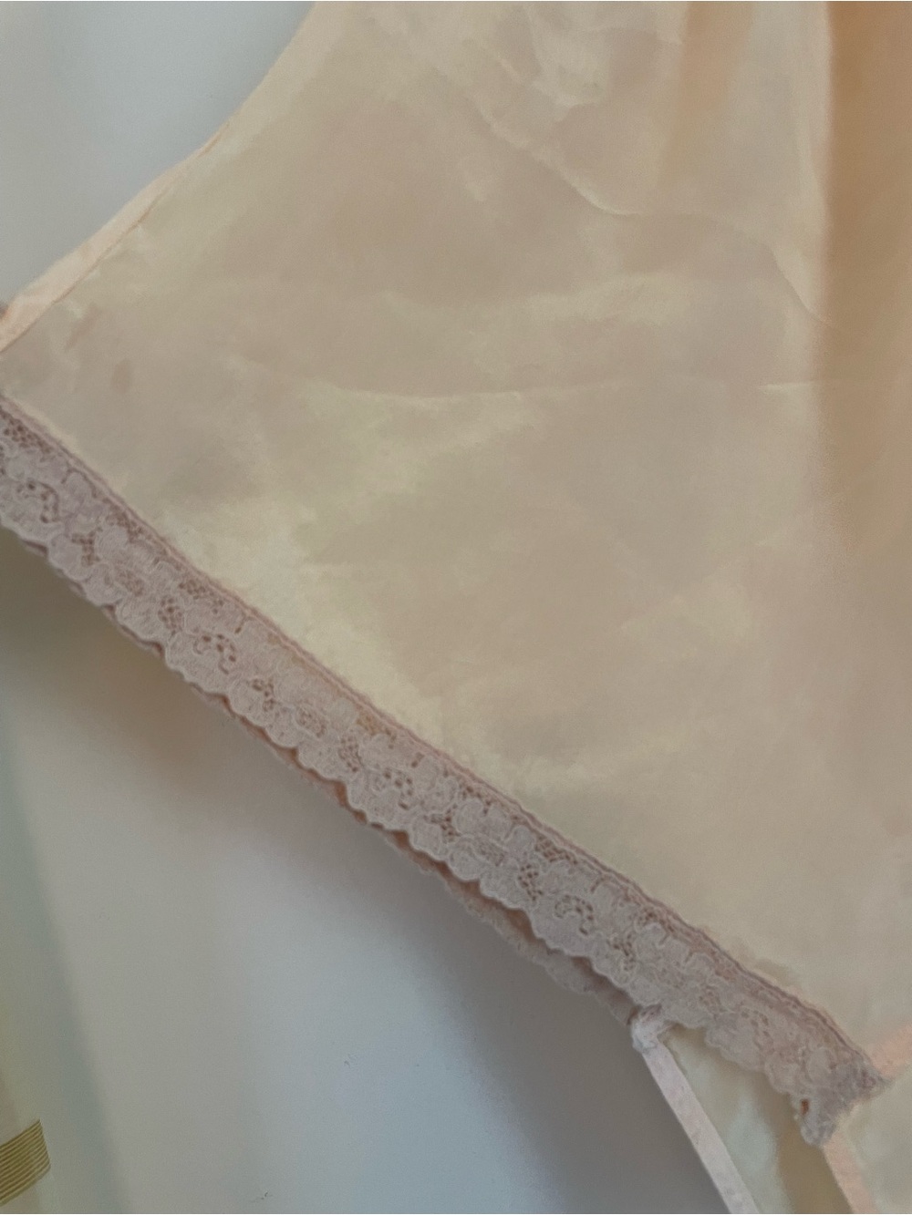 Silky Peach Lace Trim Women's Tap Pants French Knickers 1930s Bridal Trousseau S - Picture 10 of 13